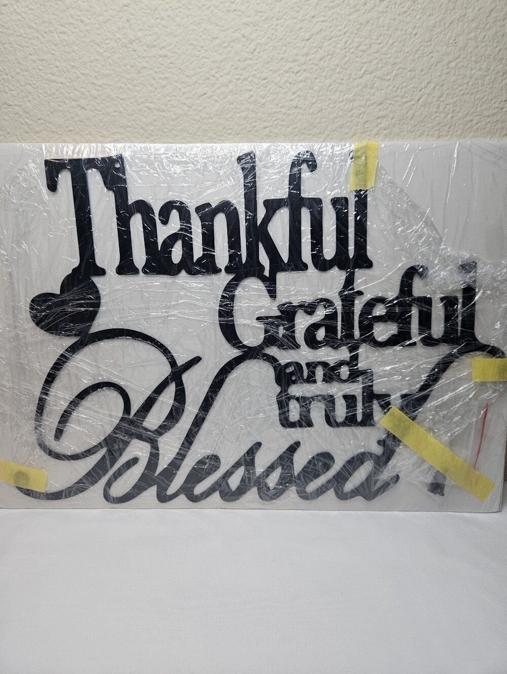 Thankful Grateful And Truly Blessed Wall Sign | Home Decor | Inspirational NWT